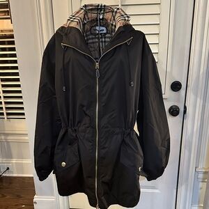 Burberry Black Utility Jacket with Check Lining